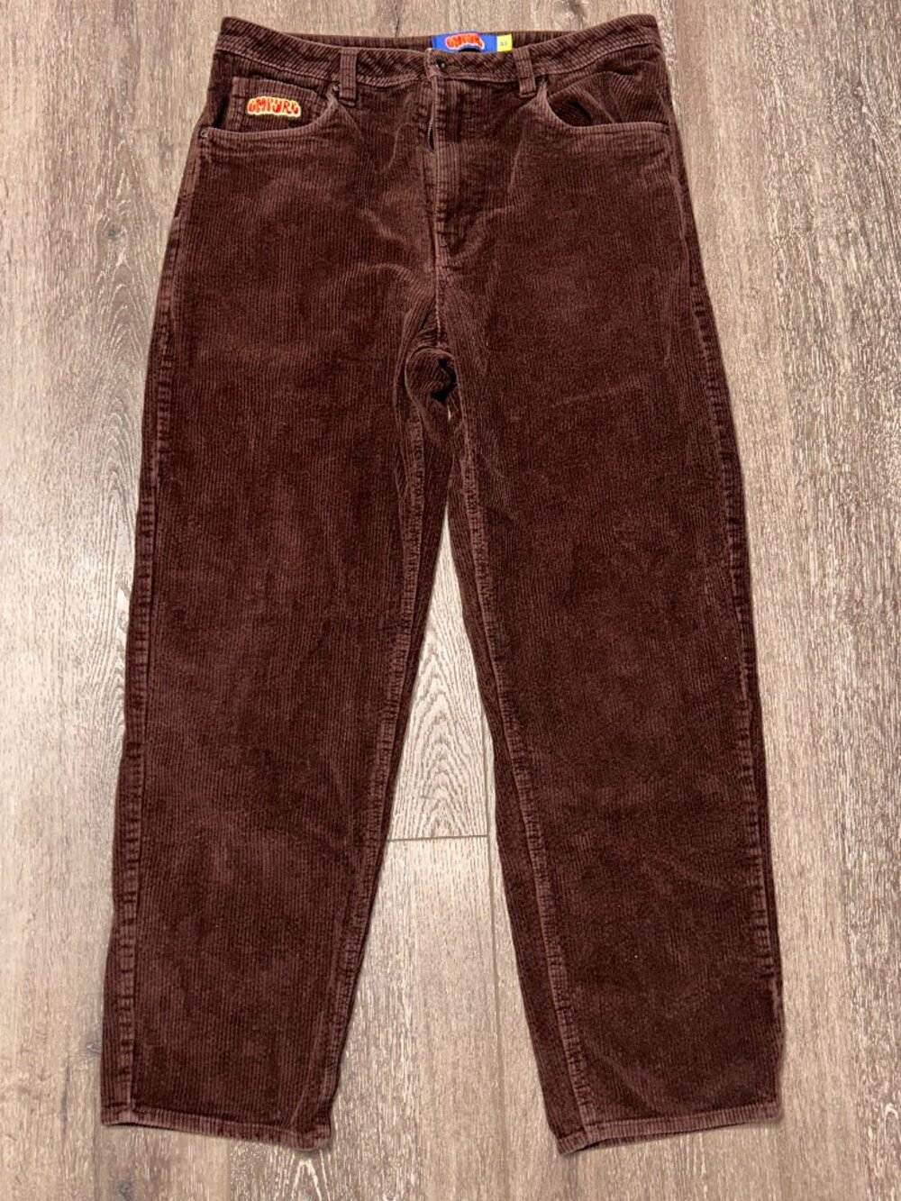 Empyre Men’s Brown Corduroy Jean Size 33x29.5 Baggy Skater Pants 100% Cotton